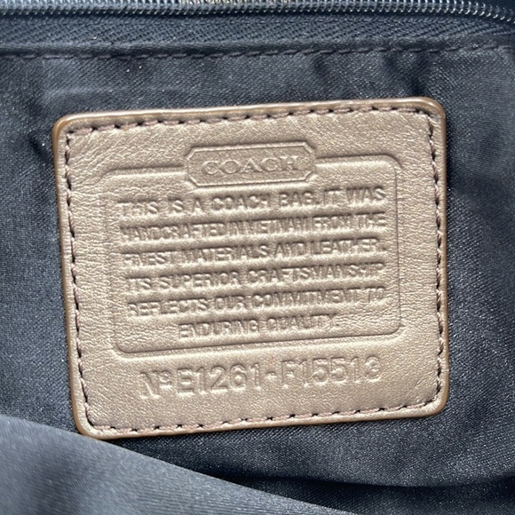 Coach Ashley NoE1261-F15513 Leather Bronze Carryall Shoulder Bag - Picture 8 of 13